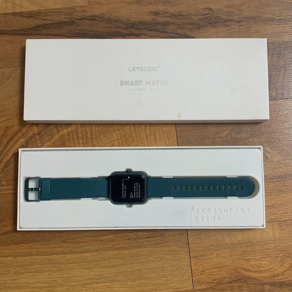 NEW Smart Watch Green-X2 ID205L Fitness Health Tracker Bluetooth Letscom w/ Box - Picture 2 of 12